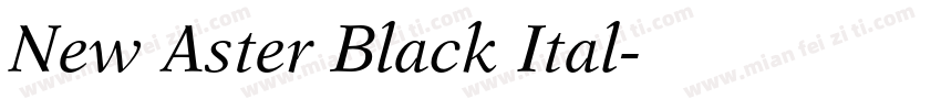 New Aster Black Ital字体转换